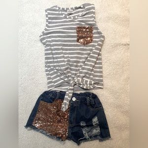 XL girl 2 piece outfits